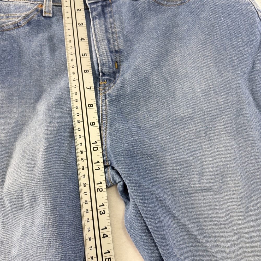 Levi Strauss Signature Boyfriend Jeans Womens 6 Mid Rise Cuffed Light Wash Denim - Picture 8 of 11